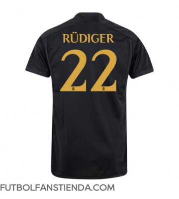 Real Madrid Antonio Rudiger #22 Tercera Equipación 2023-24 Manga Corta